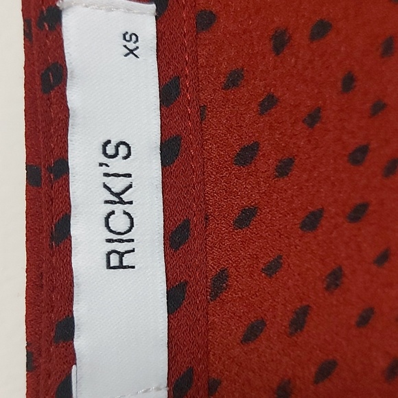 Red V-Neck Blouse - Ricki's - XS - Picture 3 of 4